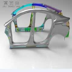 汽车白车身侧围设计 3D模型
