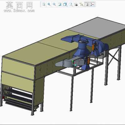 隧道式干燥机设备 3D模型