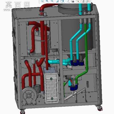 注塑机集中供料系统 3D模型