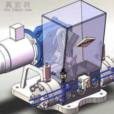 小排气量隔膜压缩机 3D模型