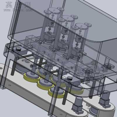 直列螺杆反驳机 3D模型