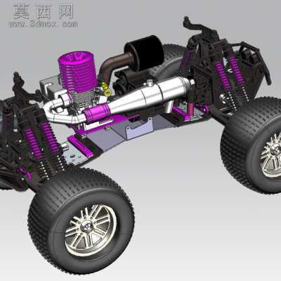 油动拉力车 3D模型