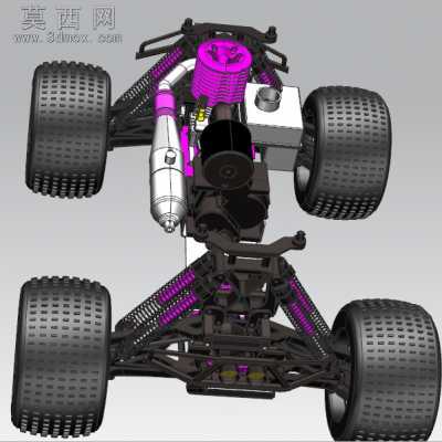 油动拉力车 3D模型
