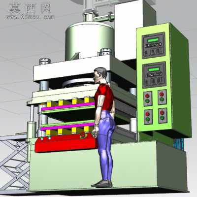 橡胶涂层印刷机 3D模型