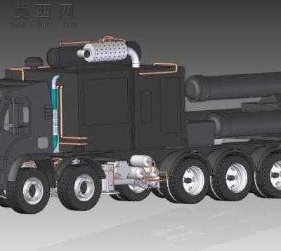 布拉莫斯导弹发射车 3D模型