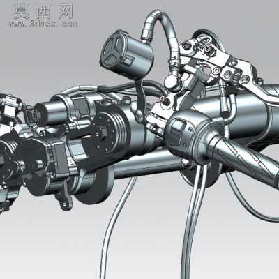 奥林斯叉、摩托车前叉 3D模型