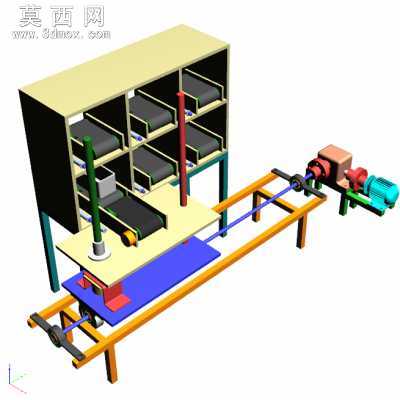 自动化仓库储存系统 3D模型