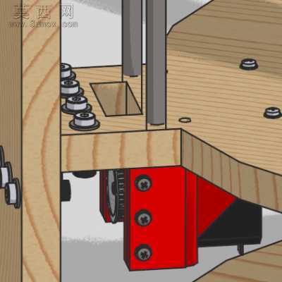 罗斯托克三角洲3D打印机核心组件 3D模型