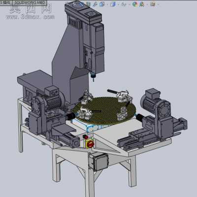 转盘式铣台 3D模型