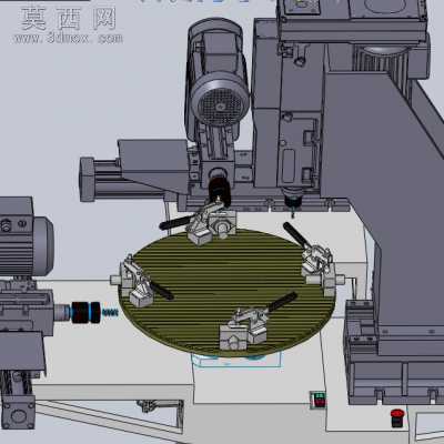 转盘式铣台 3D模型