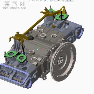 阿尔法罗密欧汽车发动机 3D模型
