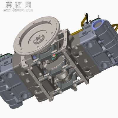 阿尔法罗密欧汽车发动机 3D模型