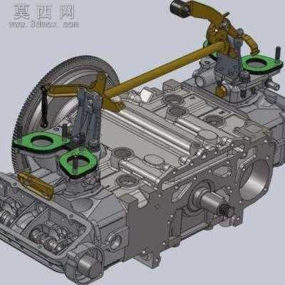 阿尔法罗密欧汽车发动机 3D模型