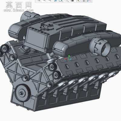 V12发动机 3D模型