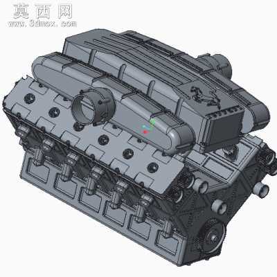 V12发动机 3D模型