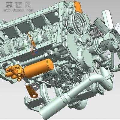 柴油发动机全3D! 3D模型