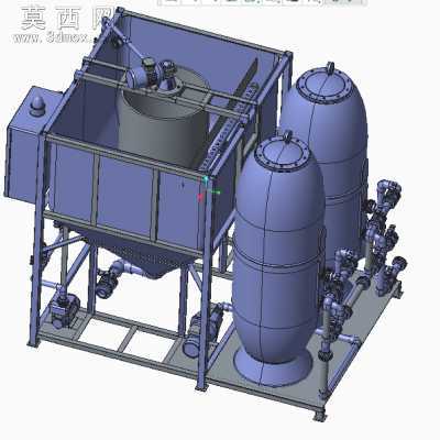 物理化学双过滤系统设备 3D模型