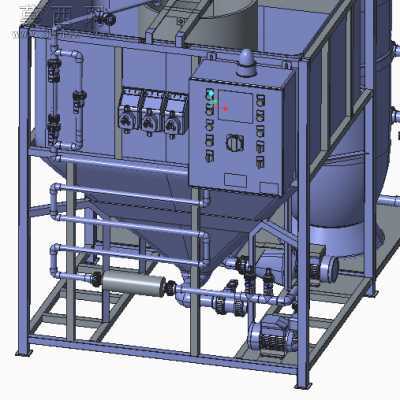 物理化学双过滤系统设备 3D模型