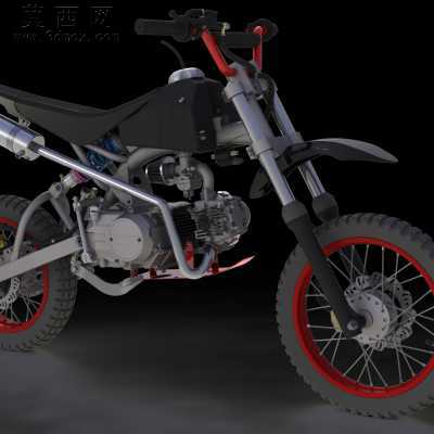 125摩托车 3D模型