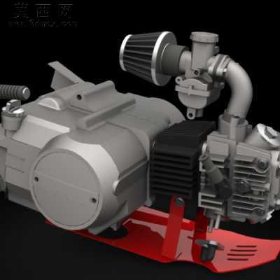 125摩托车 3D模型