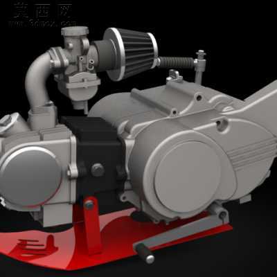 125摩托车 3D模型