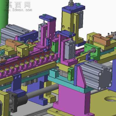 非标全自动插针裁切机 3D模型