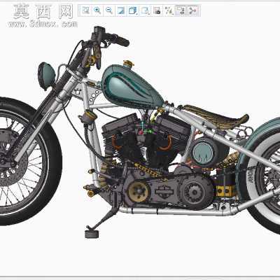 精良设计的BOBBER摩托车 3D模型