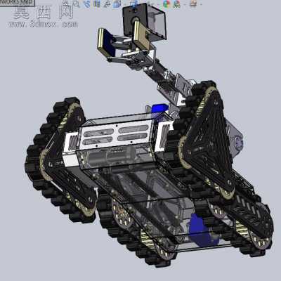 移动救援机器人 3D模型
