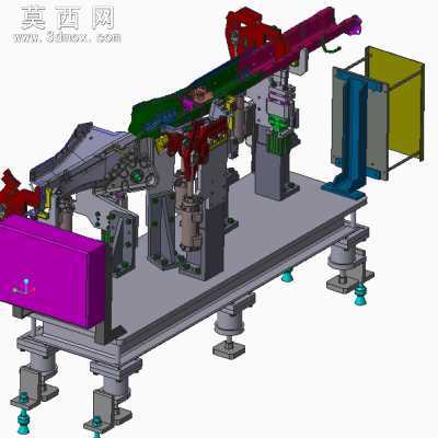 汽车零部件焊接夹具总成 3D模型