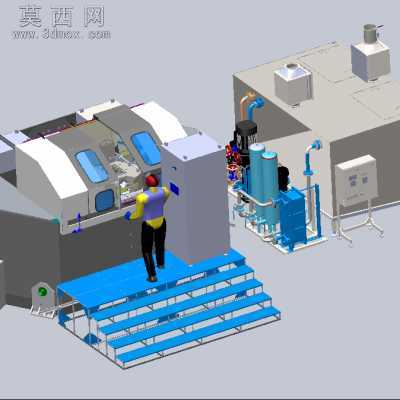 电解加工机床、ECM精密机床 3D模型