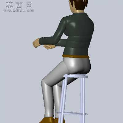工程人体模型坐姿 3D模型