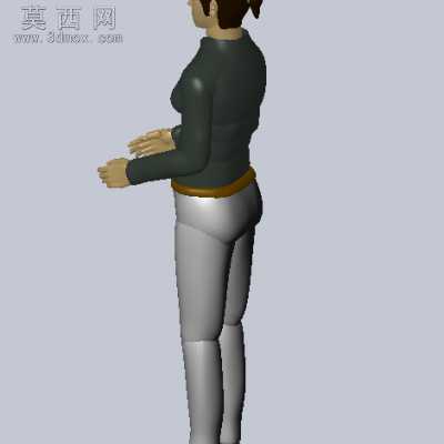 ����Ů����ģ��վ����ˮƽ 3Dģ��