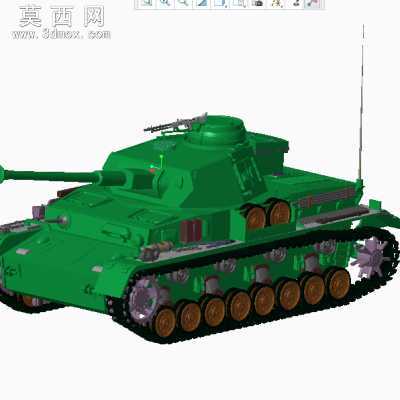 二战德军四号坦克 3D模型