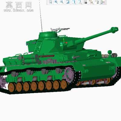 二战德军四号坦克 3D模型