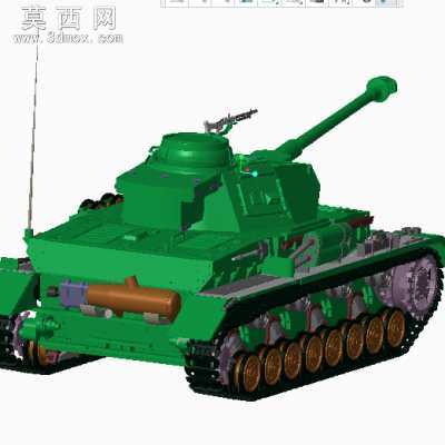 二战德军四号坦克 3D模型