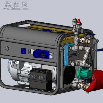 热力发电机 3D模型