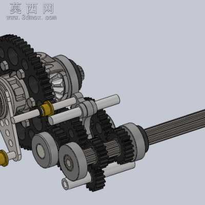 巴哈 齿轮箱教育版 3D模型