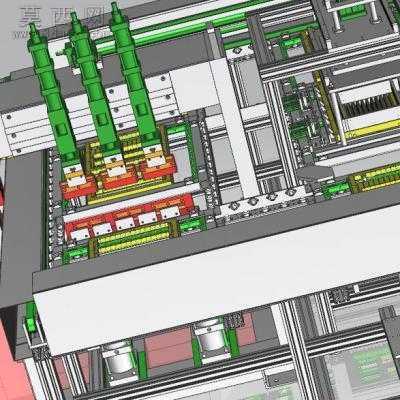 外循环自动摆料半龙门焊机UG8.0设计 3D模型