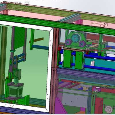 非标PCB刷板机ICT测试检测机 3D模型