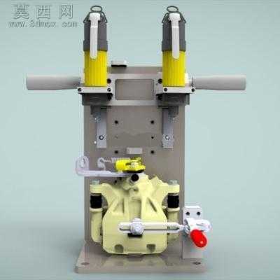 扭矩枪双螺栓拧松方案 3D模型