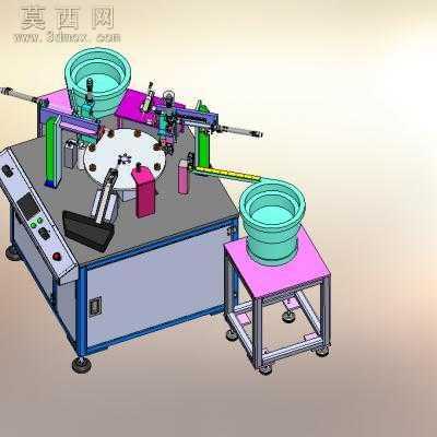 耳机组装点胶一体机、转盘式非标自动化设备 3D模型