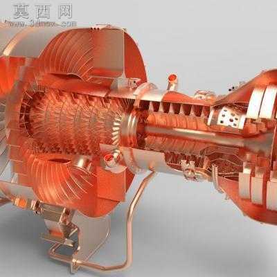 航空发动机的扇叶流体分析模拟 3D模型