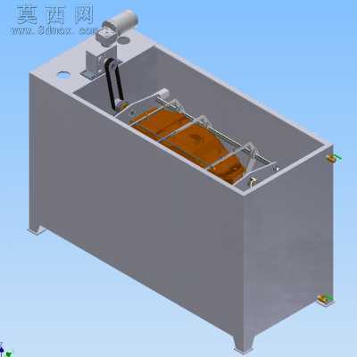 焊接的汽油箱密封性测试机 3D模型,idw