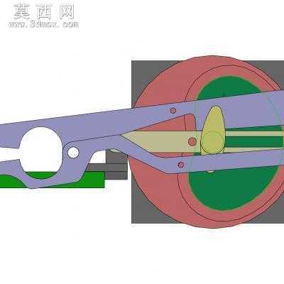 凸轮驱动的剪刀 3D模型