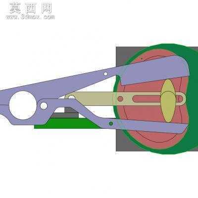 凸轮驱动的剪刀 3D模型