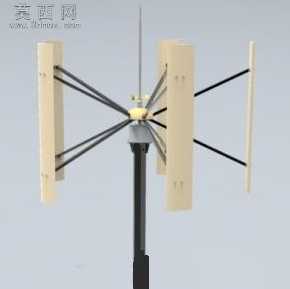新型2KW风力发电机 3D模型