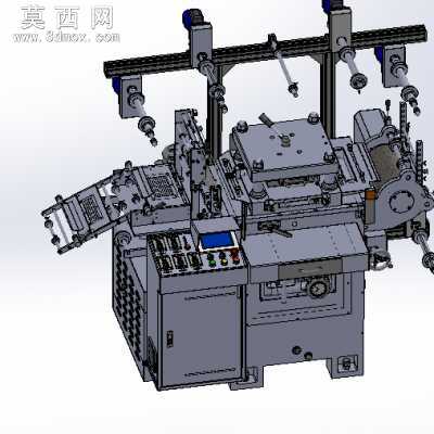 3WA300G单座套孔模切机全凸轮连杆传动 3D模型
