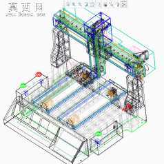 ˫��λ����ƽ̨�㽺�� 3Dģ��