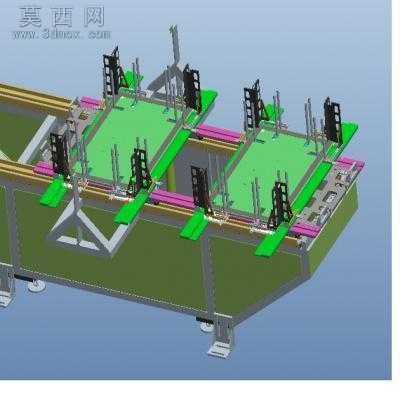双工位顶升供料机 3D模型