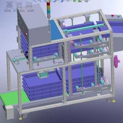 自动送料盒机 物料盒摆放设备 3D模型